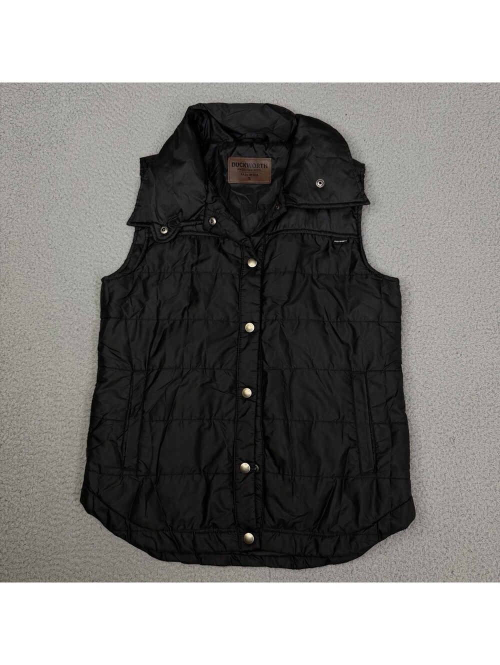Duckworth Woolcloud American Wool Black Vest Men’s Size Small Made in USA